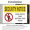 Signmission Employees Only Beyond This Point OSHA Security Notice Sign, Vinyl Decal, 10in W x 7in L, 2PK OS-2PACK-SN-D-710-L-11534 - alternate 2